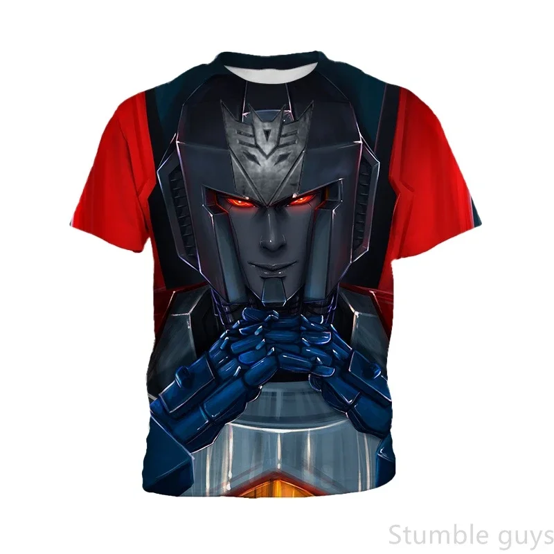 Little Boys Transformers 티셔츠 여름 범블비 프린트 반소매 소프트 카톤 캐주얼 데일리웨어 탑