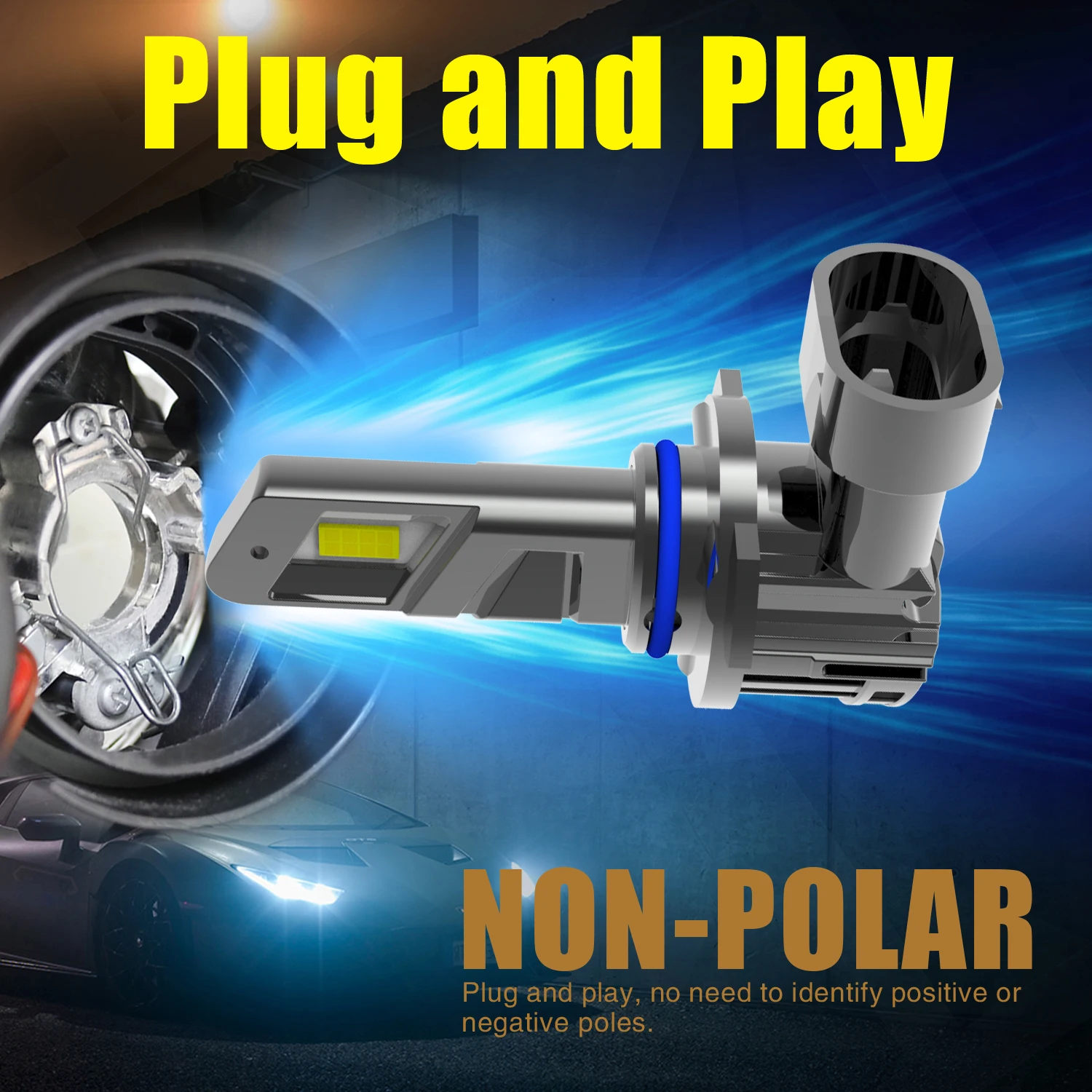 LED Car Headlights LED Car Lights LED Lights LED Bulbs LED Headlights HIR2 Canbus No Error 9012 Car Bulb 6000K White Light 12v 55w For Toyota Auris 2012 ~ 2x