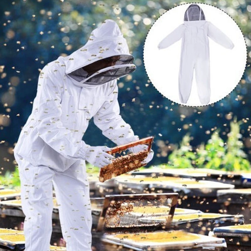 Beekeeping tools beeproof clothing white one-piece bee cotton bee protective clothing