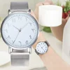 Ladies Watches Fashion Design Arabic Numbers Watch Women Watches Silver Mesh Band Quartz Wristwatches Cheap Price Dropshipping 1