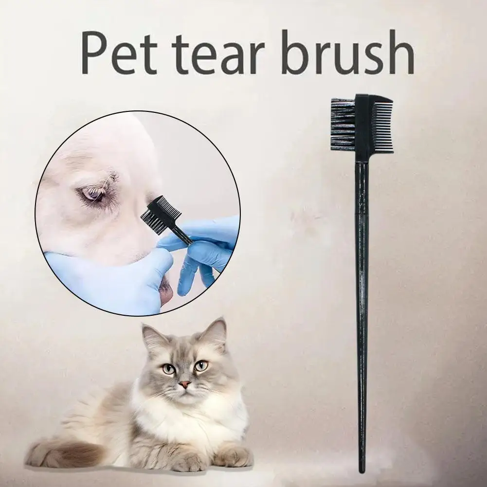 

Double-sided Pet Eye Comb Brush Pets Tear Stain Remover Head Eye Removing Brushes Combs Dogs Double Crust Grooming Mucus Ca M8Z9