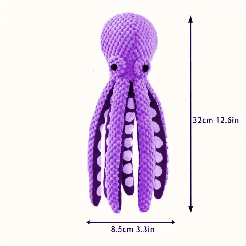 Durable Squeaky Octopus Toy for Dogs - Anxiety-Relief Interactive Fun