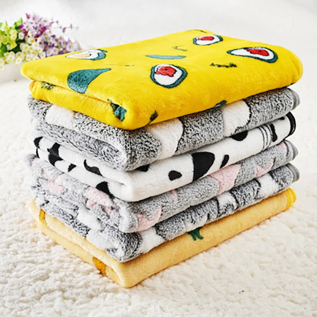 Couverture en flanelle douce pour animaux de compagnie imprim dessin anim drap de lit pour chat