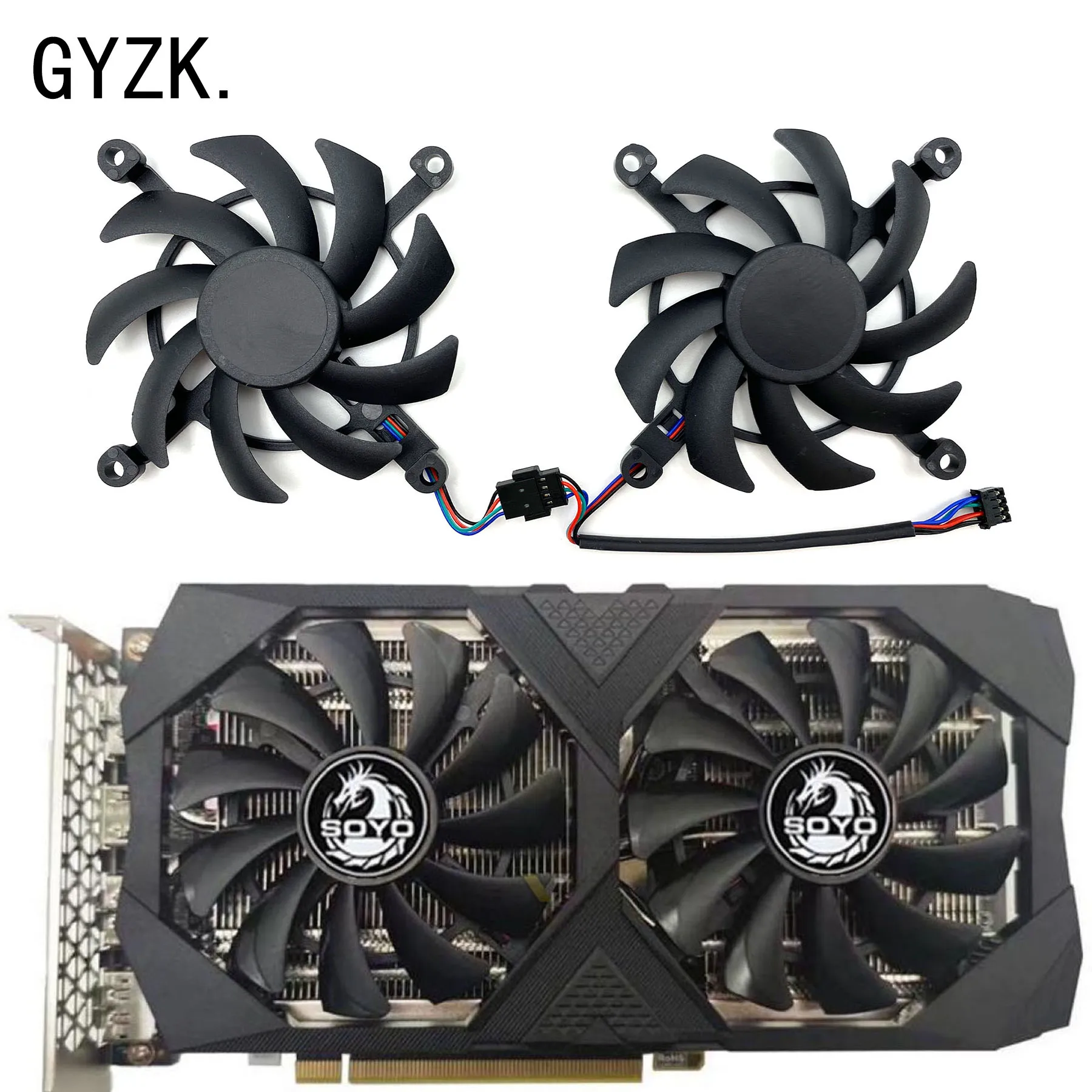 Nuovo Per La Ventola Di Ricambio Della Scheda Grafica Soyo Radeon Rx6600 6600 Xt