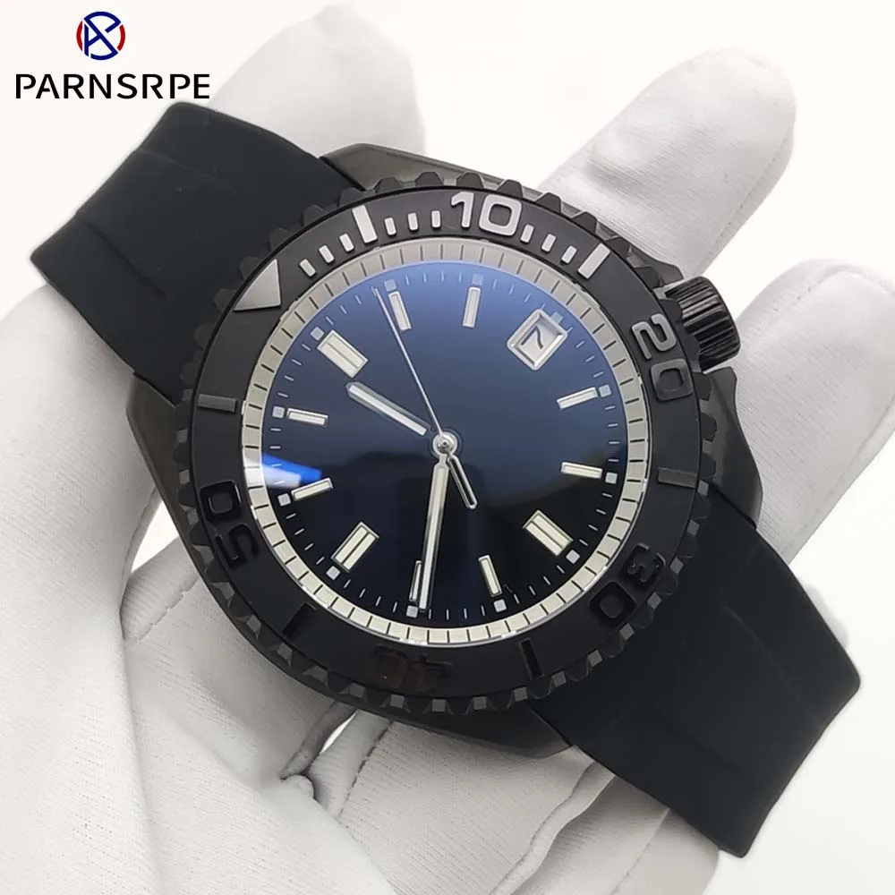 42mm Men's Automatic Mechanical Watch, Black Fashion