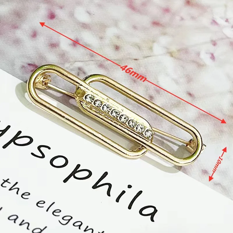 새로운 진주 기하학 브로치 핀 참 안전핀 브로치 스웨터 가디건 클립 체인 만능 고정 바늘 장식 쥬얼리