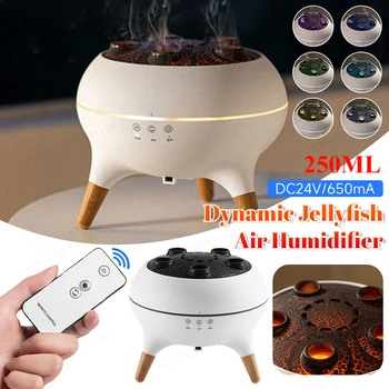 Dynamic Jellyfish Air Humidifier Remote Control Desktop Air Humidifier 7 Colorful Simulation Mushroom Essential Oil Diffuser 1