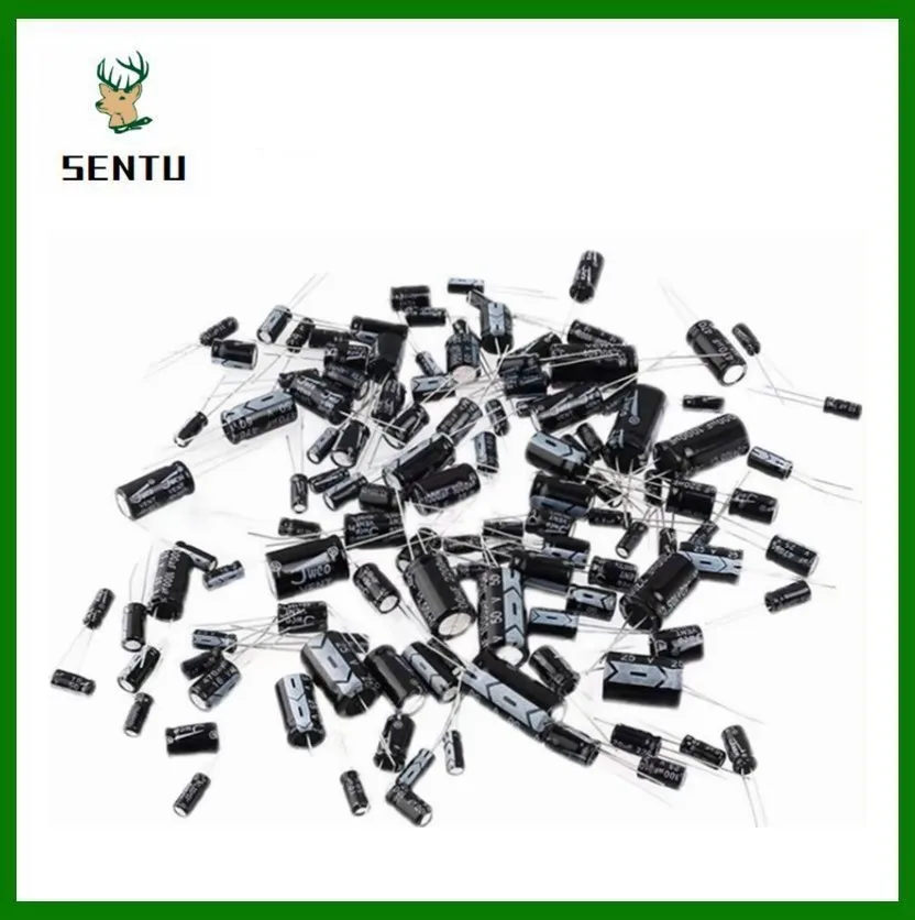 

120pcs 12 value kit 1uF-470uF Electrolytic Capacitor assortment set pack 1UF 2.2UF 3.3UF 4.7UF 10UF 22UF 33UF 47UF 100UF 220UF