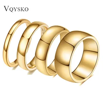 VQYSKO Vintage Tungsten Ring for Men Smooth Plain Couple Rings Punk Style Fashion Ring Jewelry Accessories Wholesale 1