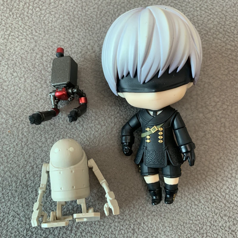 Figura Anime 2B E 9S | Statua Da Collezione 27 Cm In PVC | Testa Intercambiabile E Abito Bianco E Nero | Modello Da Tavolo Ornamento - 2