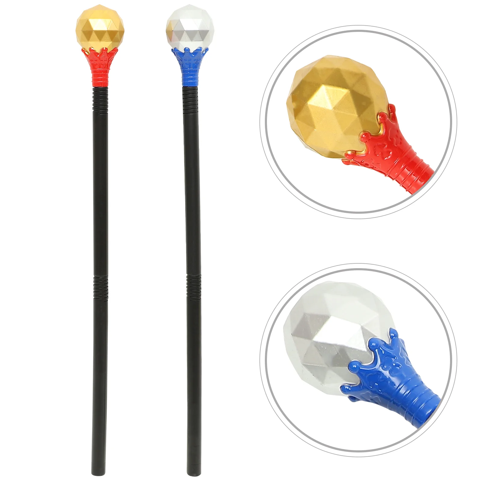 

2 Pcs Decorations Cosplay Cane Child Halloween Costumes Queen Accessories Plastic Wand Props