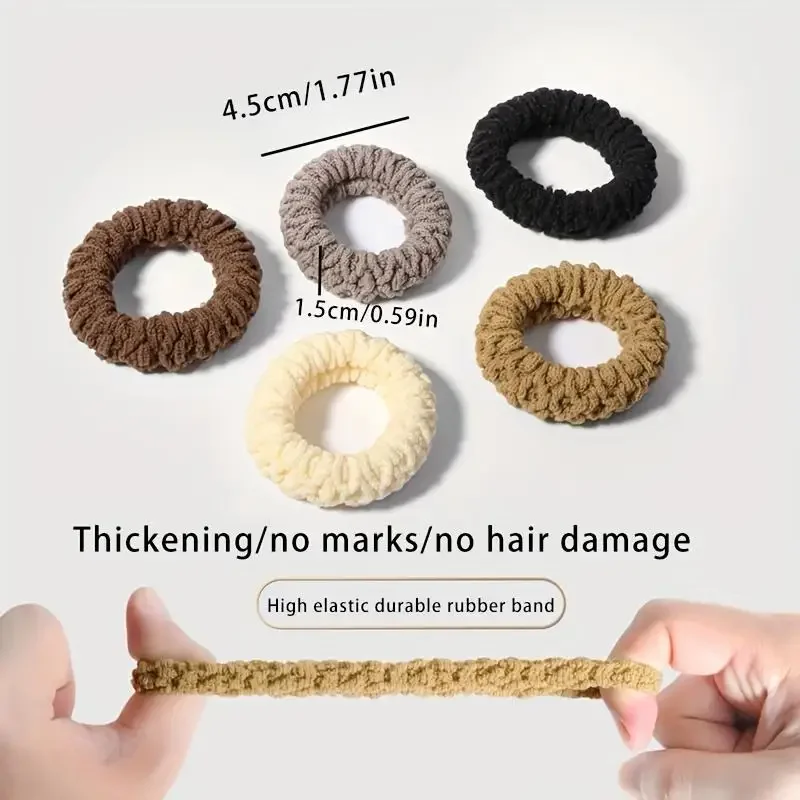 Premium High Elasticity Hair Scrunchies - Seamless, Durable Ponytail Holders in Vibrant Assorted Colors