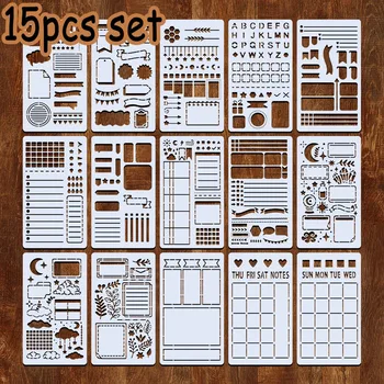 15PC Reusable Bullet Stencils 1