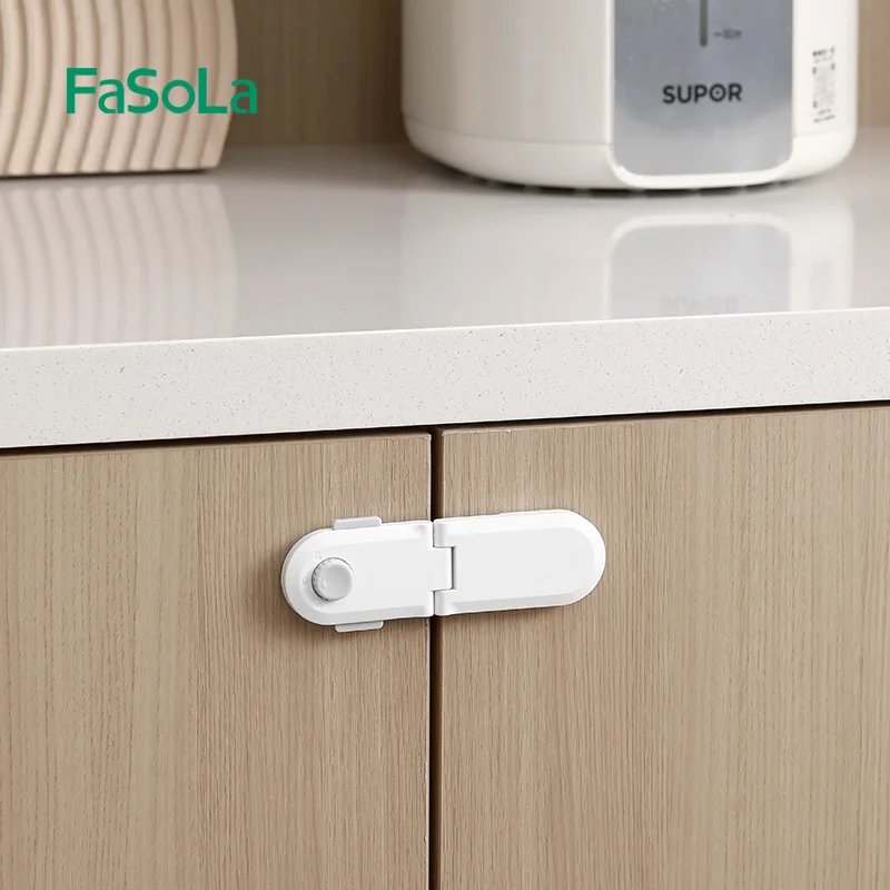 FaSoLa Adhesive Straps Locks Baby Proofing Cabinet Latches for Drawers Fridge Door Oven Window No Drilling Safety Lock cabinet lock child lock safety lock refrigerator lock refrigerator door lock door window lock