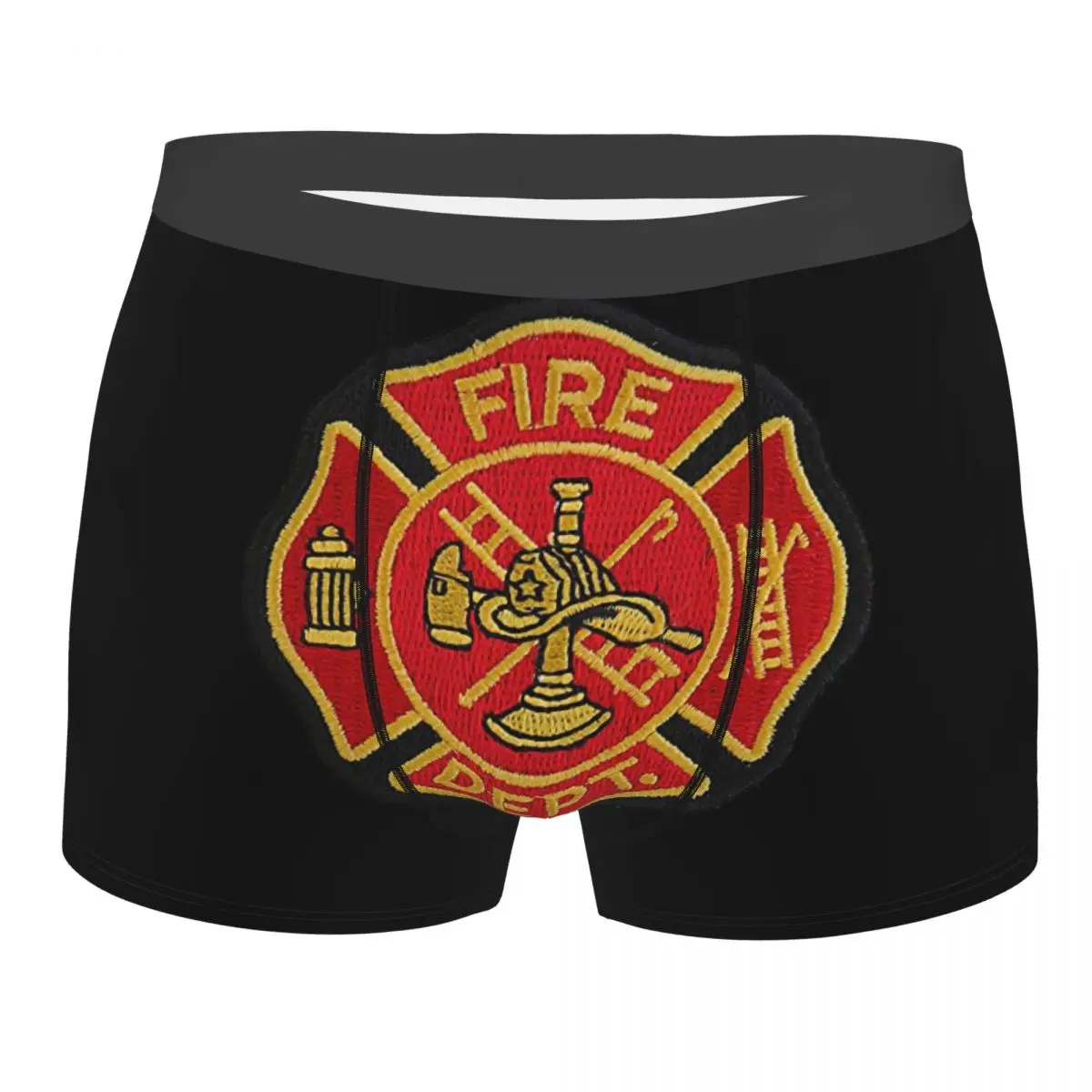 Fire Department Badge firefighter Men's Boxer Briefs,special Highly Breathable Underwear High Quality 3D Print Shorts Gift Idea red fire department badge fireman men women socks windproof applicable throughout the year dressing gifts