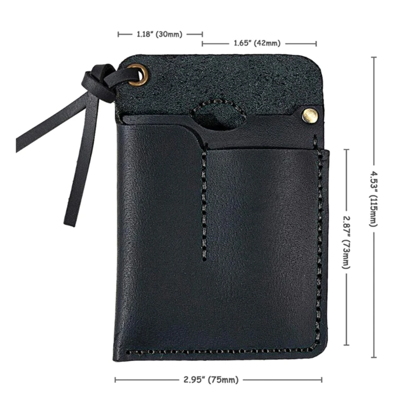 Portable Men Leather EDC Organizer Sheath Handmade Tool Pouch Holster for Case Bag Birthday Gift for Men Women Black/Bro 6