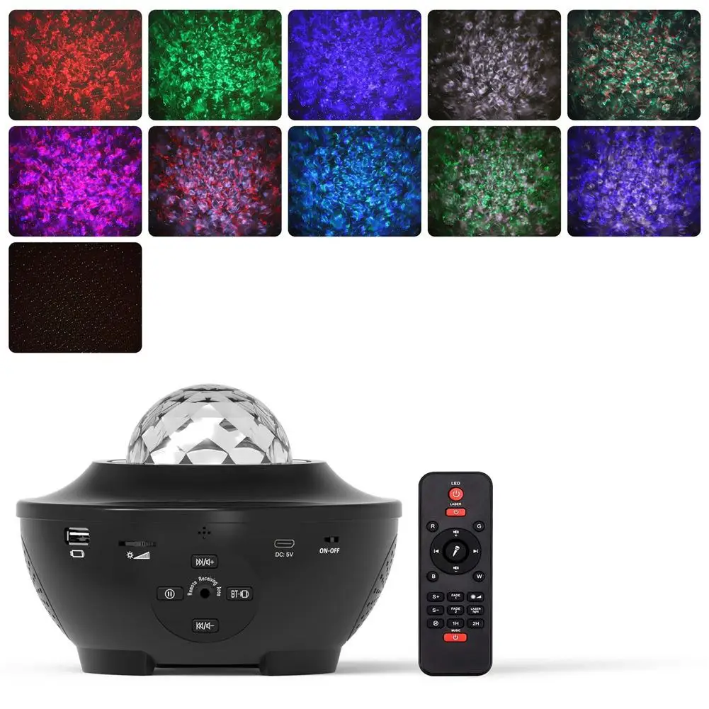 

Full Color Star Starry Sky Night Light Rotatable Speaker Atmosphere Led Projector Smart Lamp Room Decor Decoration Bedroom Gift