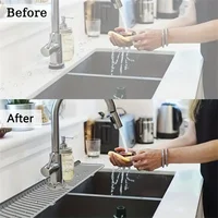 Tapis de vidange en Silicone, protection contre les éclaboussures d'évier de robinet de cuisine, tampon de vidange d'évier derrière le robinet, pour la protection du comptoir de cuisine et de la salle de bains 6