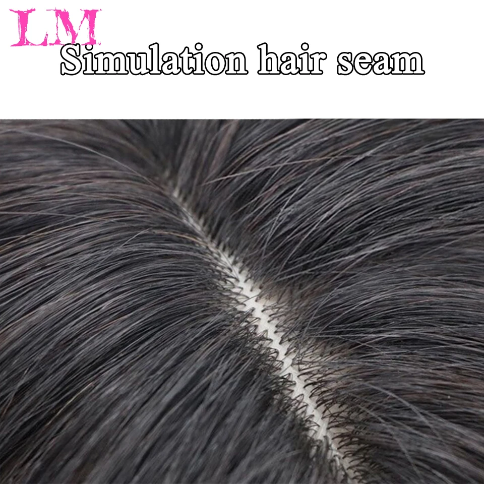 LM syntetická dlouhé přímo vlasy natě neviditelná 3D vlasy tupé klip na vlasy prodloužení uprostřed díl neviditelná objímka příčesek