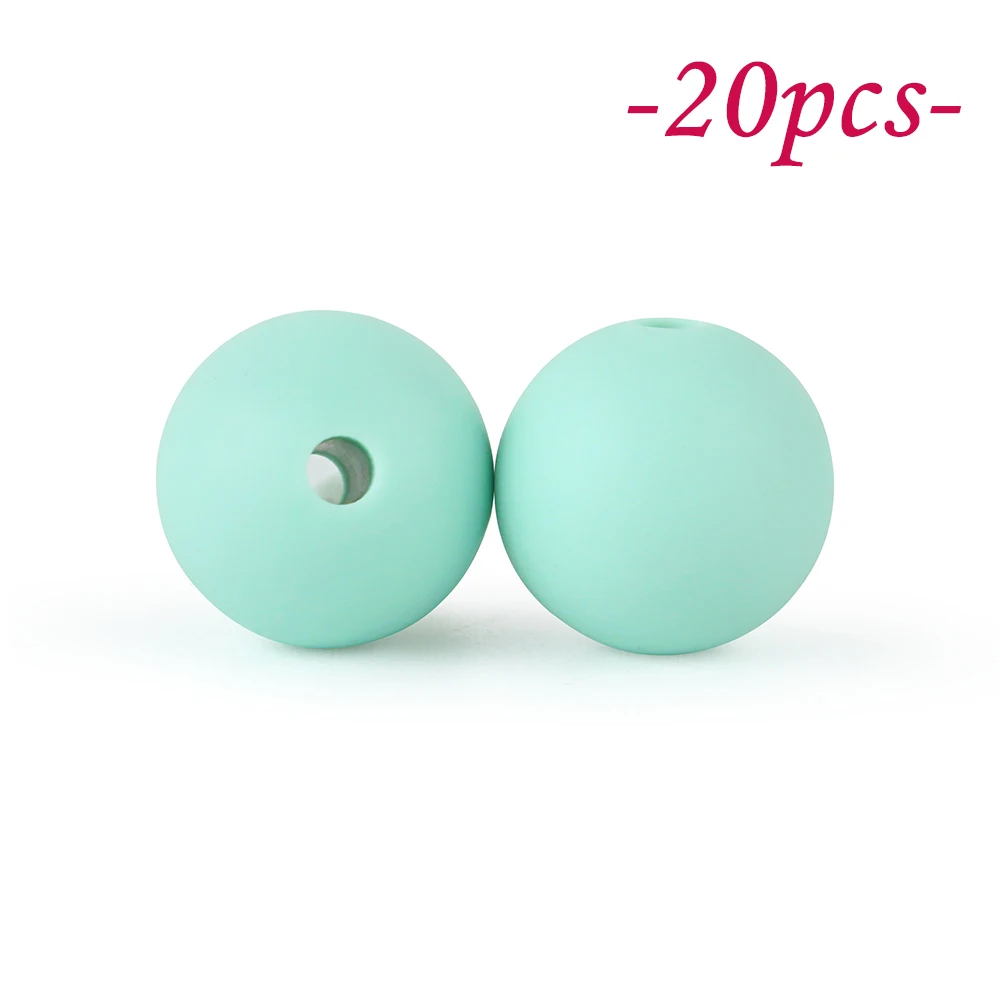 Vibrant Silicone Beads Set for DIY Jewelry & Crafting – 20-Piece Collection