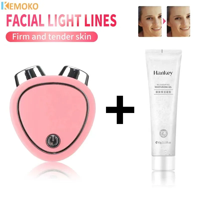 Facial massager micro current roller skin vibration tightening beauty device high frequency wand