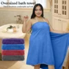 Plus Size Bath Towel for Curvy Women,Extra Large Soft Coral Fleece Body Towel 200x100cm Quick-Dry,Lightweight,Highly Absorbent 1