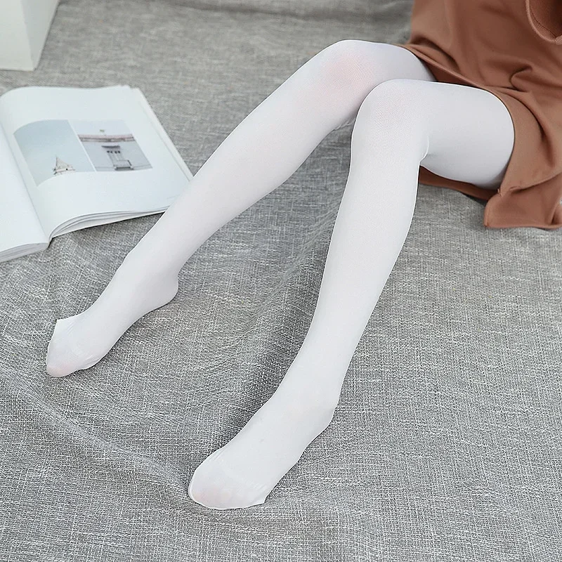 Ballet Tights Kids Pantyhose For Professional Ballet Stockings Girls Children Velvet White