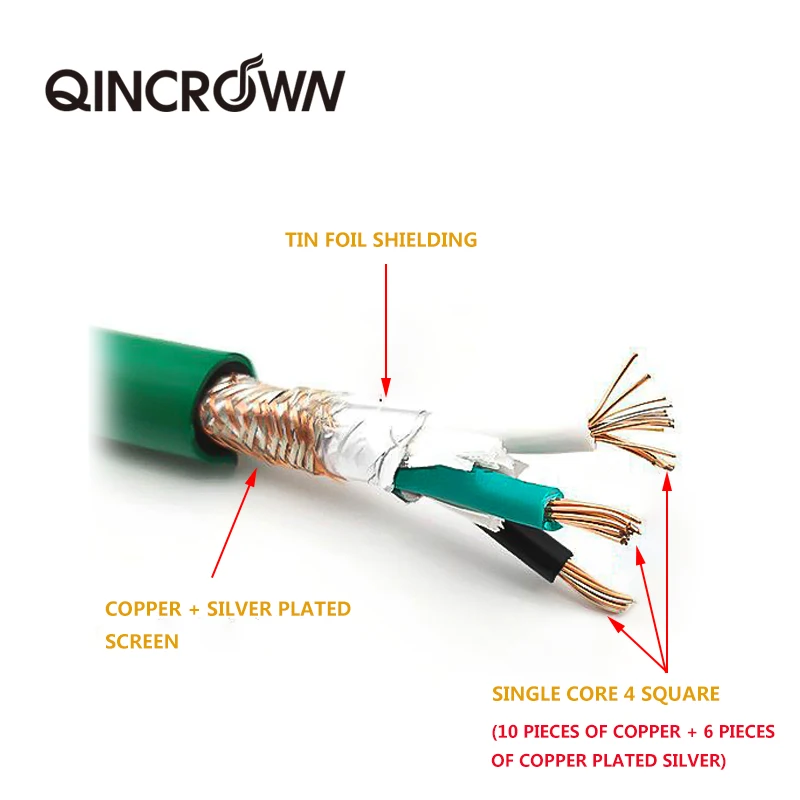 QINCROWN MCINTOSH 2328 전원 코드 HIFI 전원 케이블 EU/US 플러그 AC 오디오 전원 케이블
