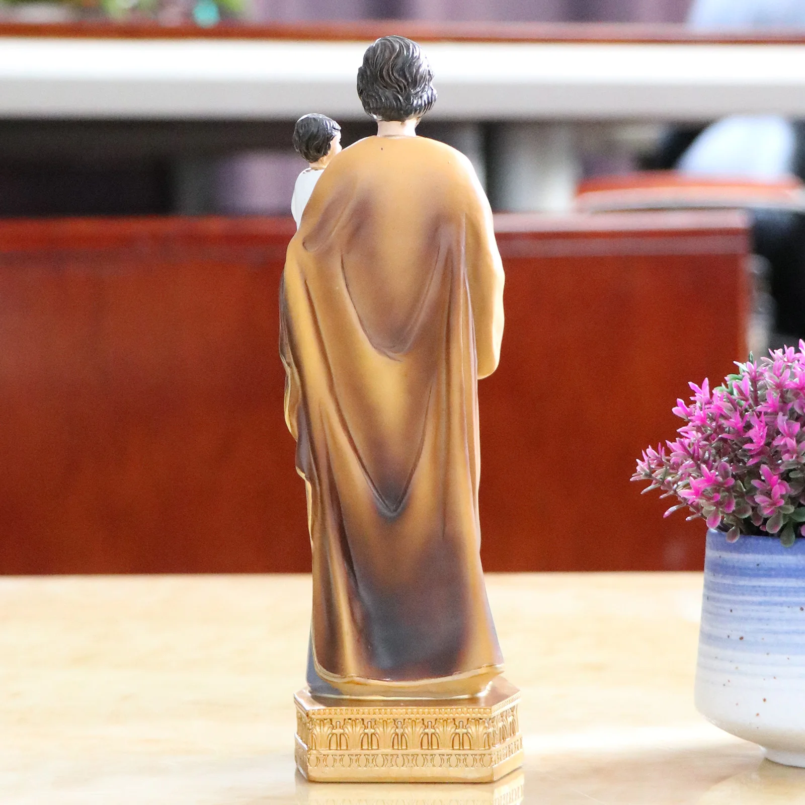 Saint Joseph Statue Ornament Religious Indoor Tabletop Decoration Housewarming Gift Resin Handicrafts Collectibles