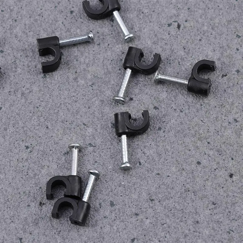 Plastic Cable Clips Cable Ties Wire Cord Fastener Telephone Line Tie Fixer Wiring Organizer Electrical Wire Wall Clamp cable organizer cable clip cable clamp cable tie 100pcs