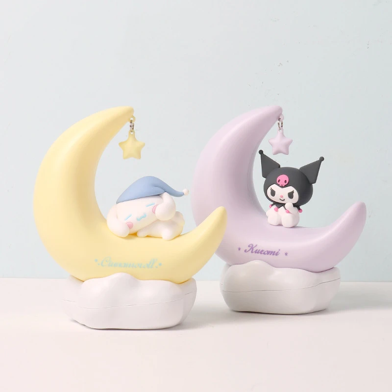 

Kawaii Sanrio Pochacco Moon Night Light Anime My Melody Cute Cartoon Kuromi Lamp Bedroom Sleep Lamp Desktop Decoration Girl Gift