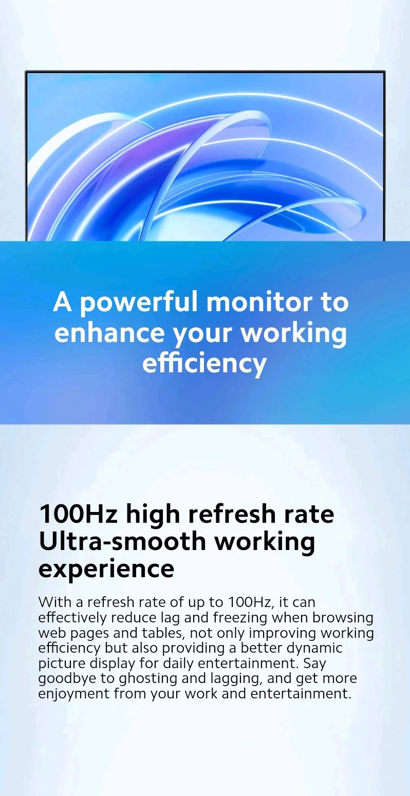 Xiaomi A27i 27 inch 100Hz FHD IPS Monitor description image 5