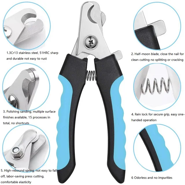 Pet Nail Clipper Claw Scissors for Dogs Cat Claw Scissors Dog Cutting Nails Coupe Griffe Chat Large Dog Nail Clippers GZJJ01 4