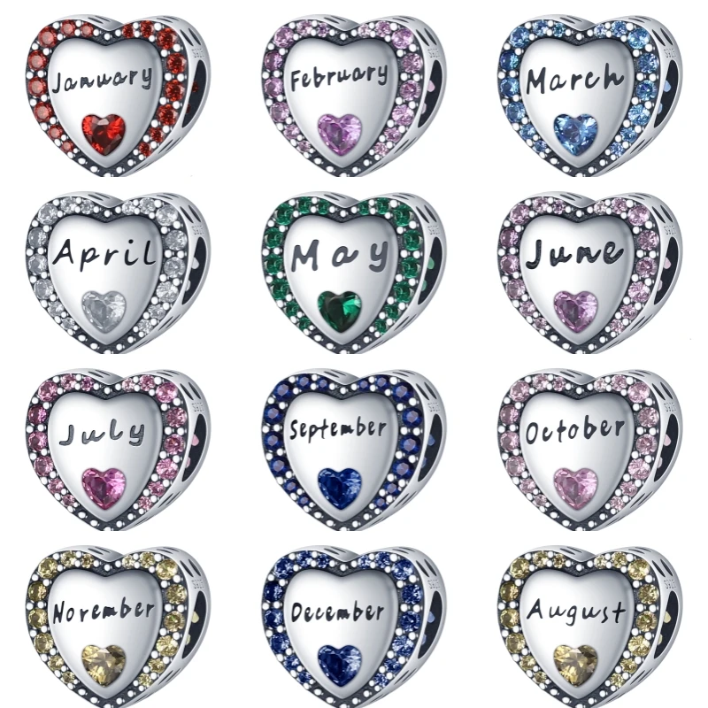 Бусины-шармы из серебра 925 пробы