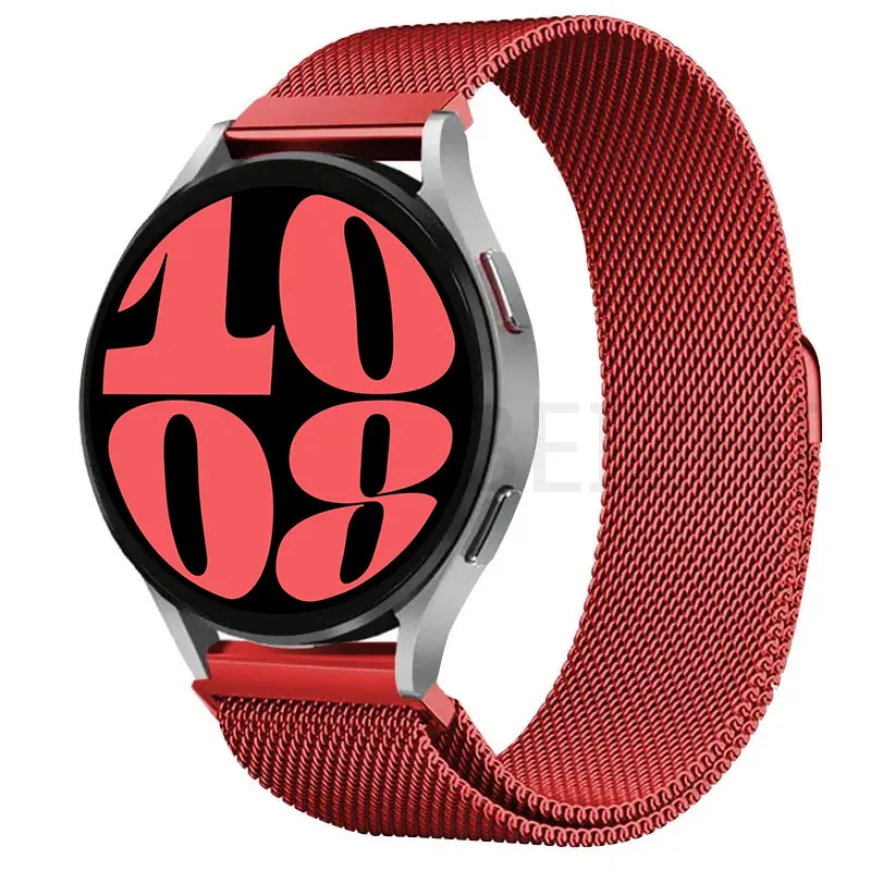 Elegant Milanese Loop Magnetic Watch Band, 22mm & 20mm, Classic Stainless Steel Bracelet