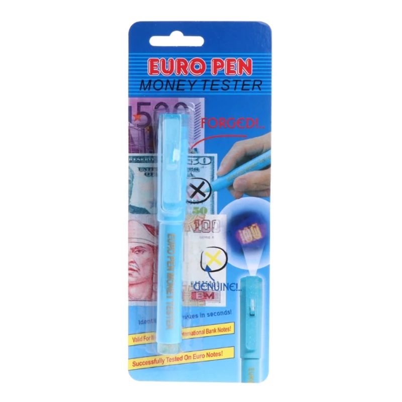 Counter-feit Bill Detector Pen with UV Light Detect Fake Marker Check Bills False Currency Pen for Money Loss Prevention multifunction pen