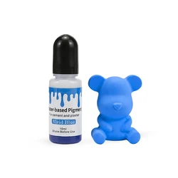 Vibrant 24 - Color Water - Based Pigment Set for Gypsum and Pottery Crafts (Vivid - blue)