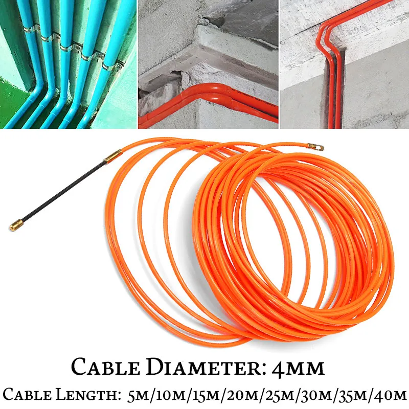 Dispositivo De Guía De 4mm, 5/10/15/20/25/30/35/40m, Cable Eléctrico De  Nailon, Extractor, Conducto, Serpiente, Rodder, Cinta De Pescado,  Herramienta De Ayuda Para Enhebrar Cables - Cables Eléctricos - AliExpress