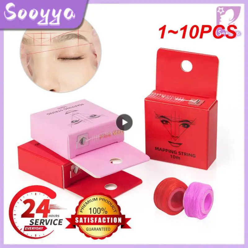 

1~10PCS Mapping pre-ink string for Microblading eyebow Make Up Dyeing Liner Thread Semi Permanent Positioning Eyebrow Measuring