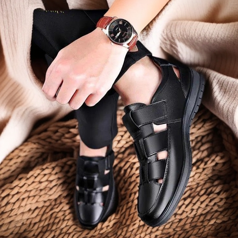 Men's Sandals Summer Wear Non-slip Leather Driving Leisure Wading Sports Beach Sandals Men Summer Sandals