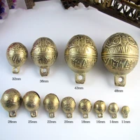 Brass Handicraft Tiger Head Wind Chimes Bell Pet Hanging Pendant Retro Bronze Multi Size Bell Trinket Keyring Gift Decoration 1