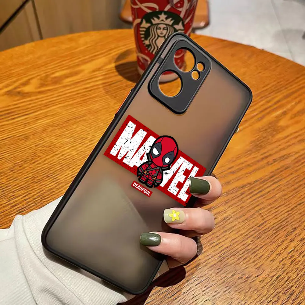 thumbnail image 1 of Matte Phone Case for OPPO RENO 8 8T 7Z 7 6 5 4 3 PRO PLUS 4G 5G Case Funda Coque Capa Shell The Handsome Marvel Avengers Cartoon, 1 of 5