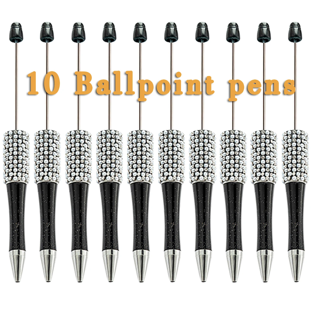 

10Pcs DIY Diamond Beaded Pen Wholesale Creative DIY Handmade Sticker Set Diamond Beaded Ballpoint Pens Advertising Gift Pen