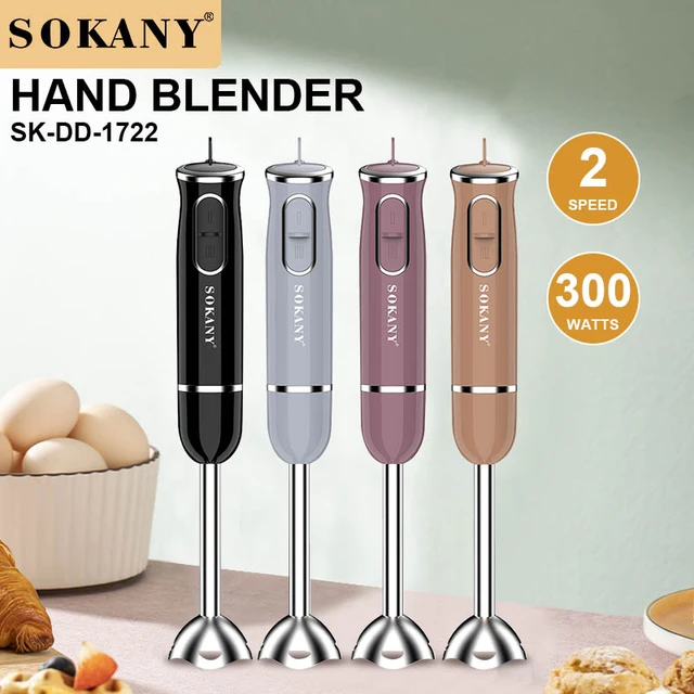 SOKANY Immersion Stick Hand Blender 300 Wat 2 Mixing Speed With Stainless  Steel Blade Powerful Motor For Smoothies Soup 1722 - AliExpress