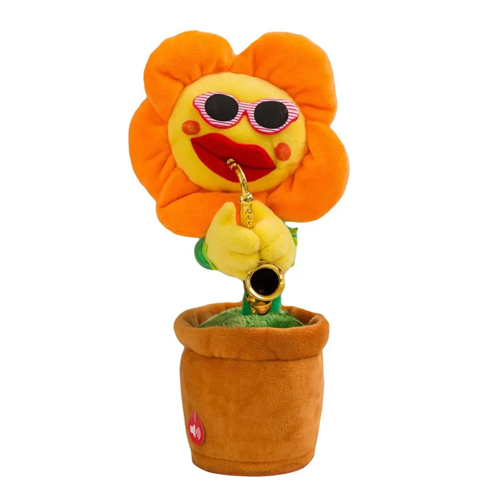 Creative Enchanting Sunflower Singing Dancing Flower With Saxophone 80