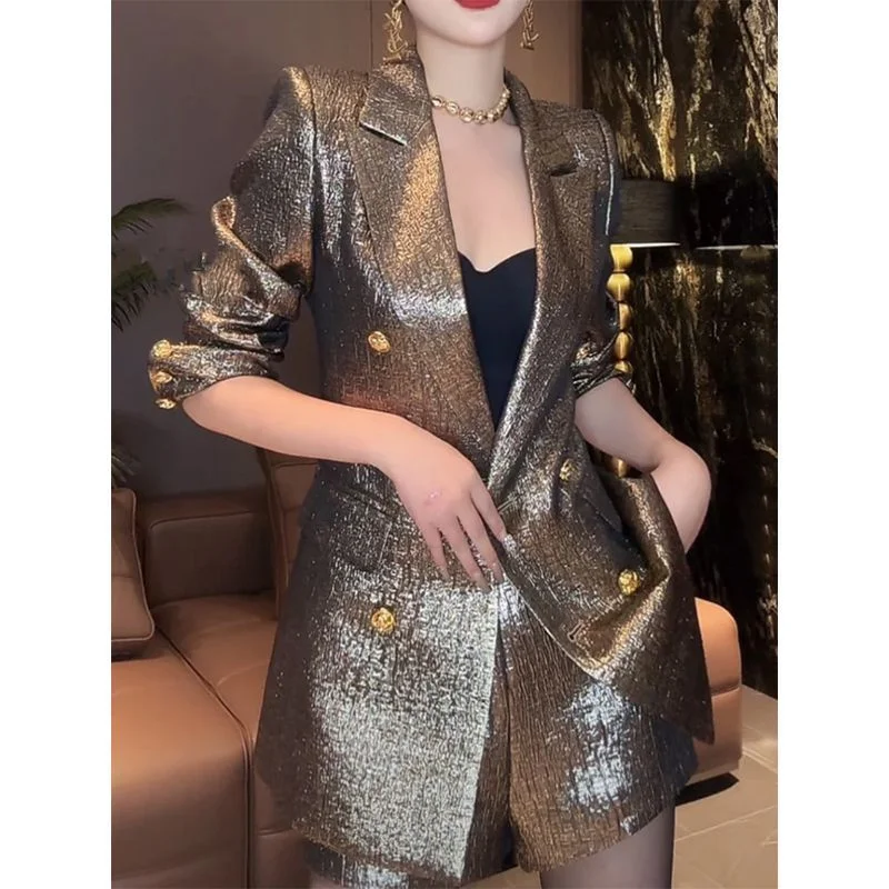 Jacket Women's Coat New Spring and Autumn Luxury High Sense Niche Suit Jacket Women Loose Cardigan one Button Suit Jacket Tide