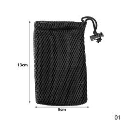 Multi - Purpose Portable Nylon Mesh Drawstring Storage Pouch for Travel and Outdoor Activities (1pc - 9x13cm)