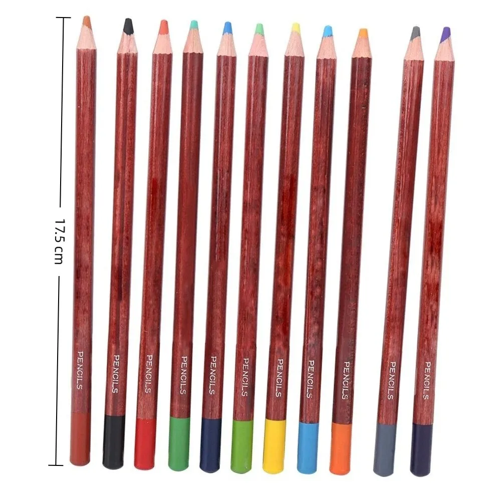 12PCS 6.89in 파스텔 연필 소프트 파스텔 코어 부드러운 질감 초상화 파스텔 스틱 풍부한 색소 아트 드로잉 연필