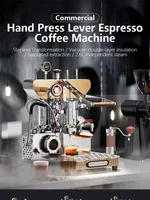 HomeWise 9Bar Manual Espresso Machine with PID Temperature Control 2.6L+3.6L Steam Milk Frother+Extraction Boiler Coffee Maker 1