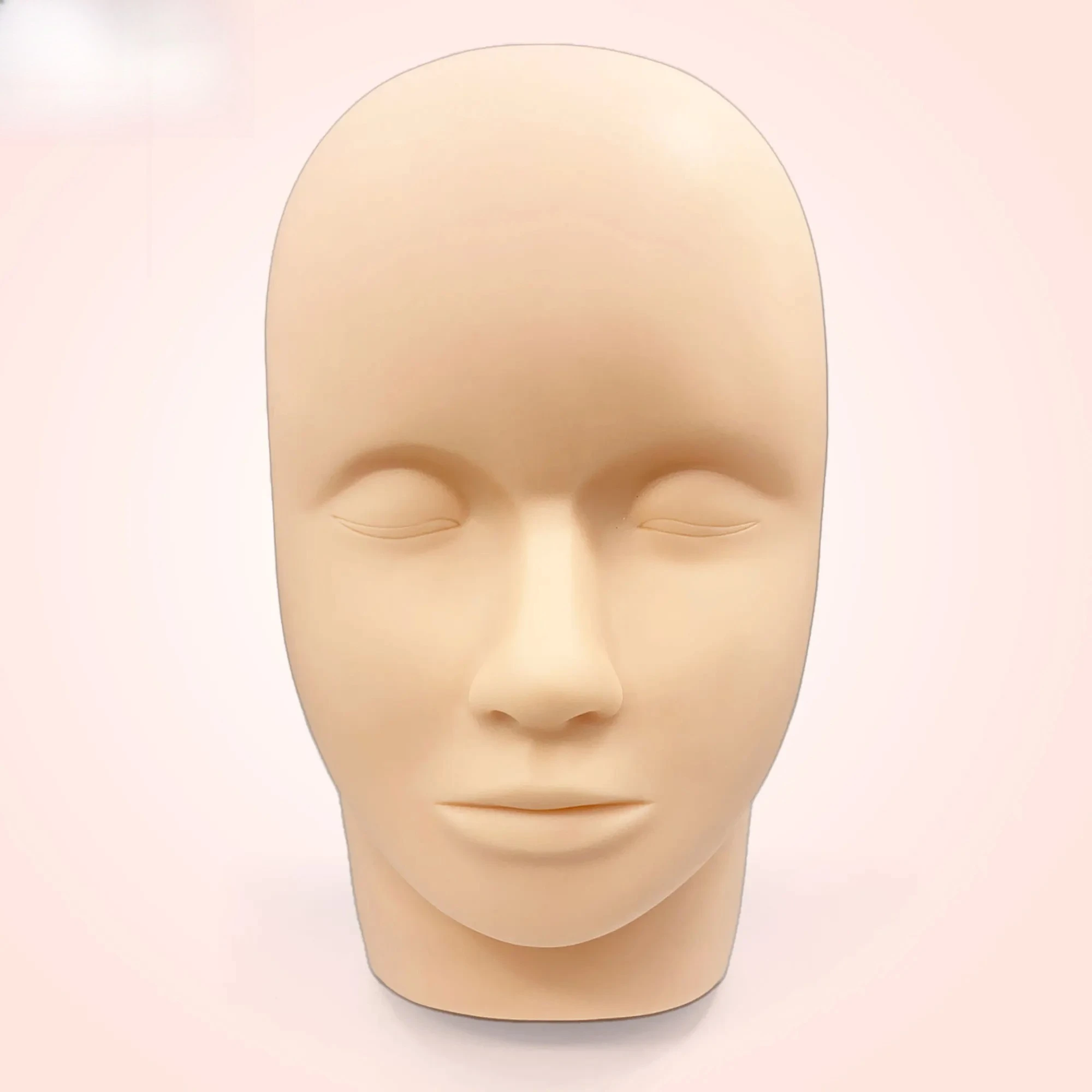 1pcs 가짜 머리 금형 마네킹 헤드 훈련 메이크업 모델 고무 눈 얼굴 속눈썹 속눈썹 연장 메이크업 연습 헤드